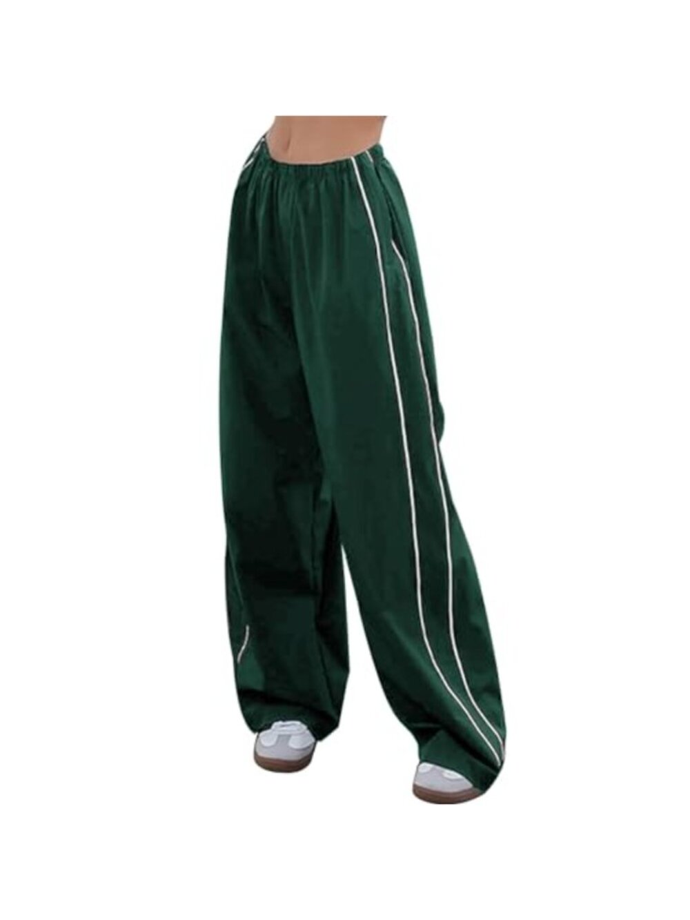 Women Parachute Pants Y2K Track Pants Wide Leg Sweatpants Baggy Cargo